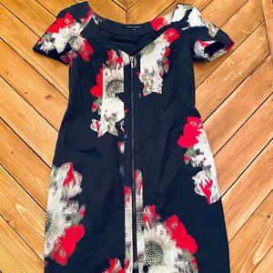 Floral zip-up Cocktail Dress